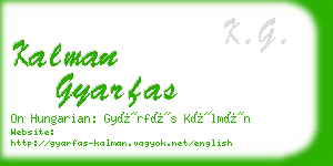 kalman gyarfas business card